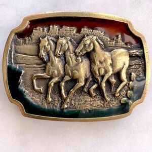 Kalcaco Belt Buckle. Dimensions 3” X 2”.